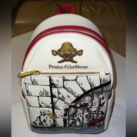 DISNEY LOUNGEFLY Pirates of the Caribbean ''Dog Jail Scene'’ Backpack - Picture 2 of 8
